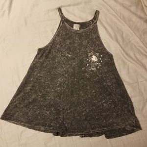 SOLD Astronaut Acid Wash Gray Halter Tank